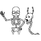 Skeleton Mav and Skeleton Sluggy